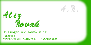 aliz novak business card