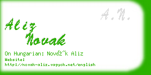 aliz novak business card